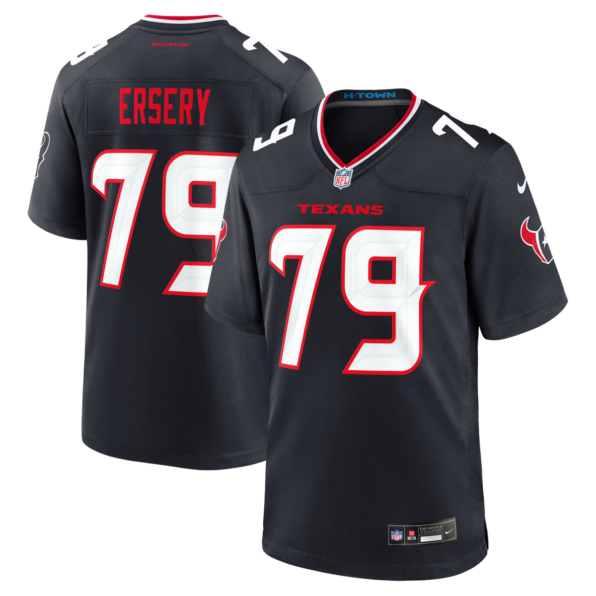 Houston Texans Aireontae Ersery Navy Team Game Football Jersey
