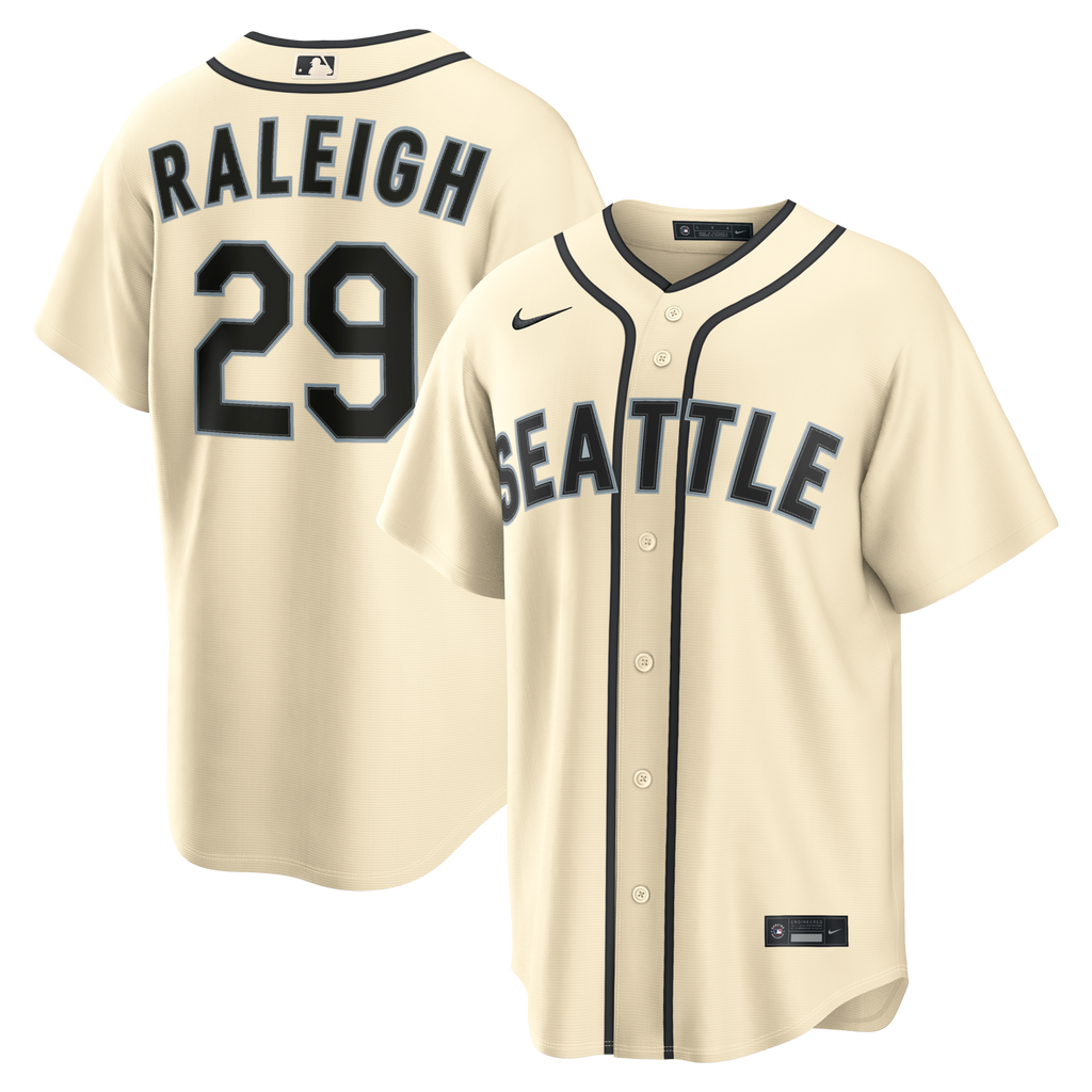 Seattle Mariners Cal Raleigh Cream Alternate Replica Baseball Jersey
