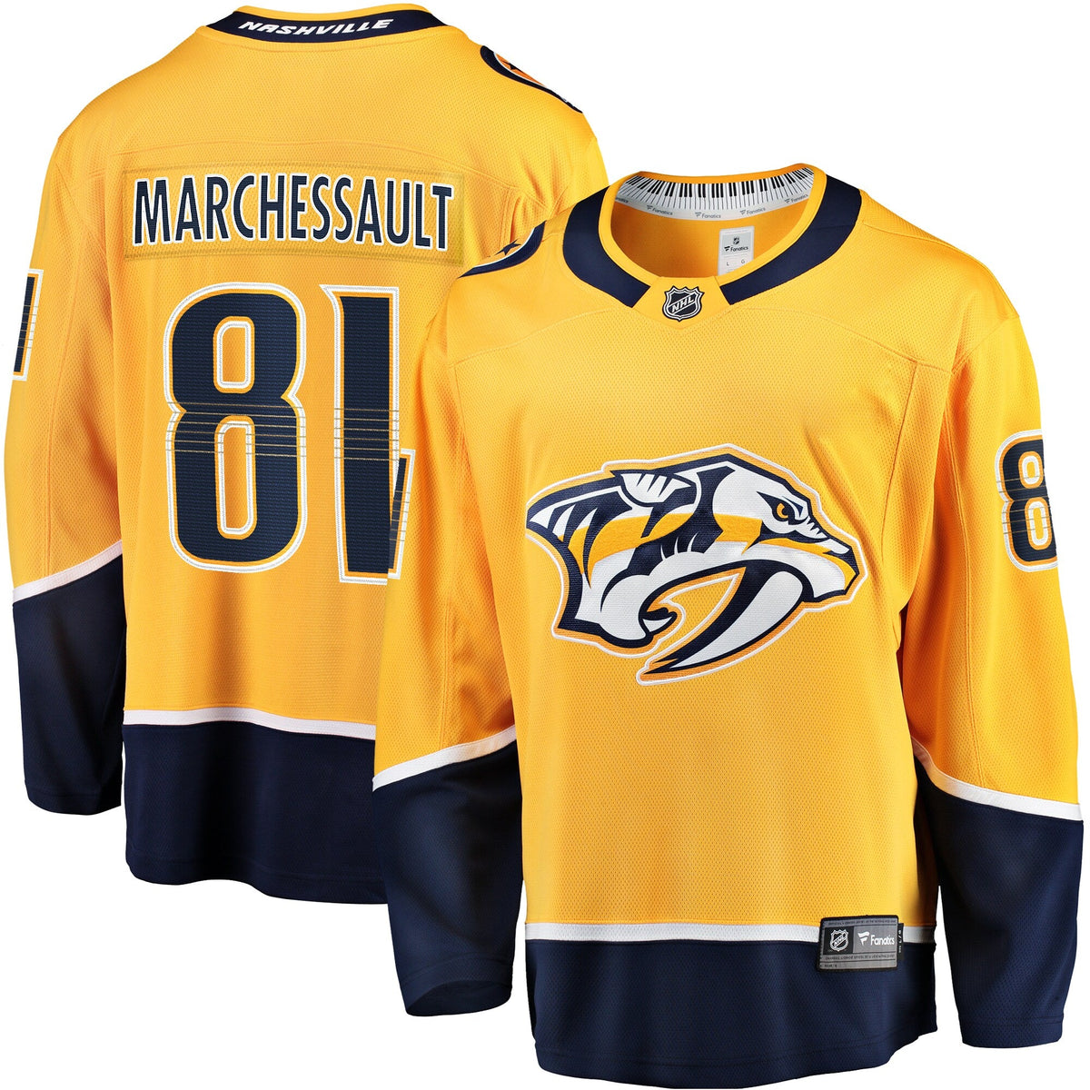 Nashville Predators Jonathan Marchessault Gold Breakaway Hockey Jersey