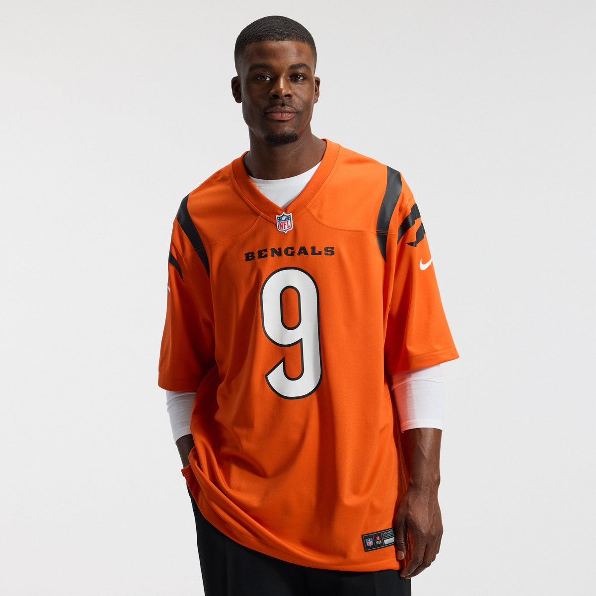 Cincinnati Bengals Joe Burrow Orange Alternate Game Football Jersey