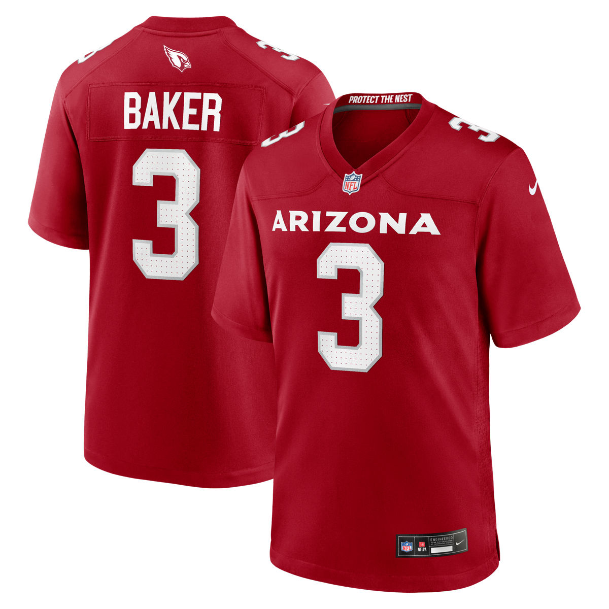 Arizona Cardinals Budda Baker Cardinal Game Player Football Jersey