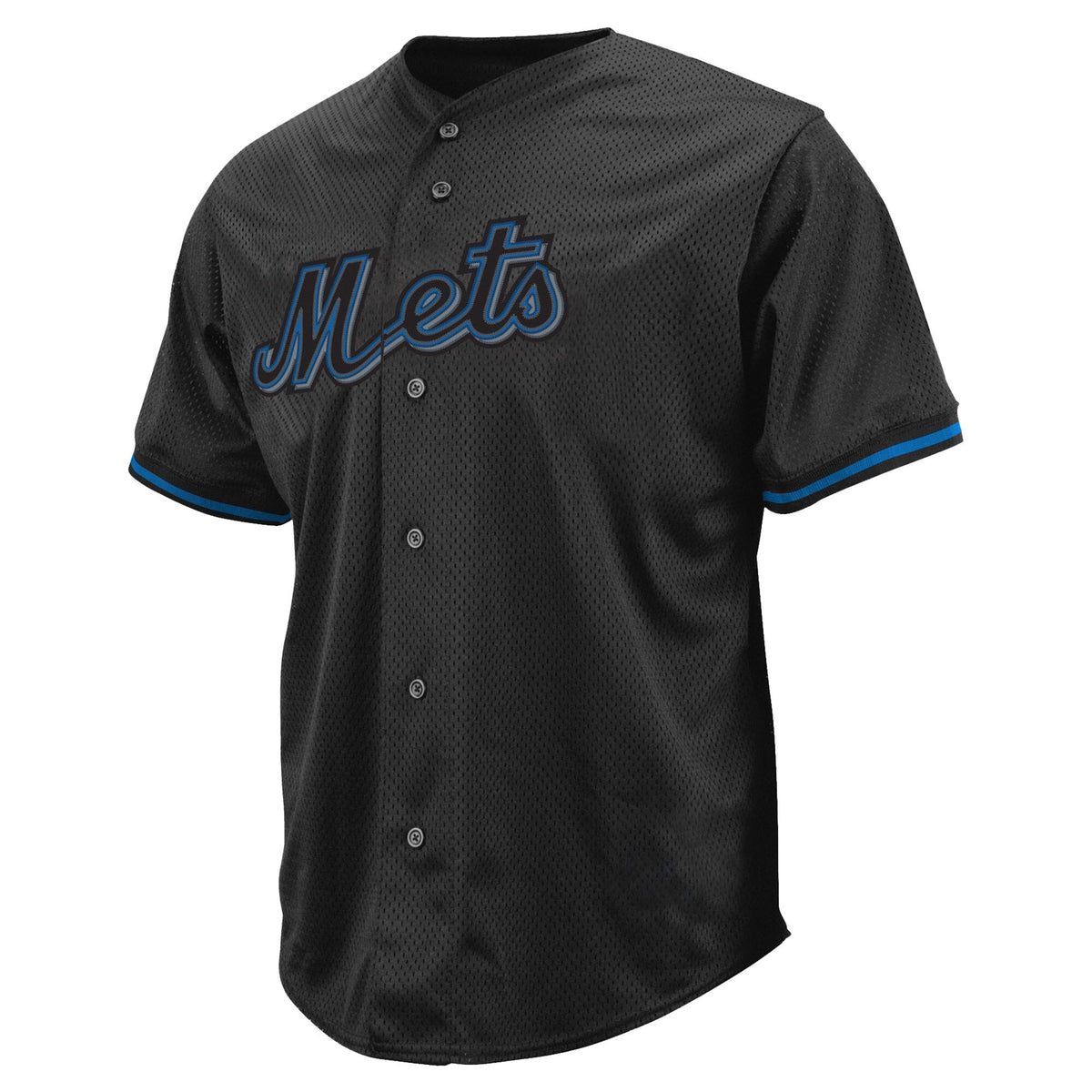 New York Mets Profile Black Big & Tall Pop Fashion Baseball Jersey