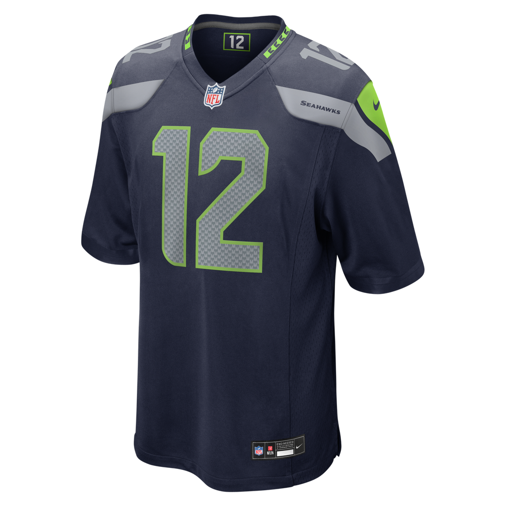 Seattle Seahawks 12s College Navy Team Game Football Jersey