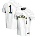 #1 Michigan Wolverines Lightweight Softball Jersey - White