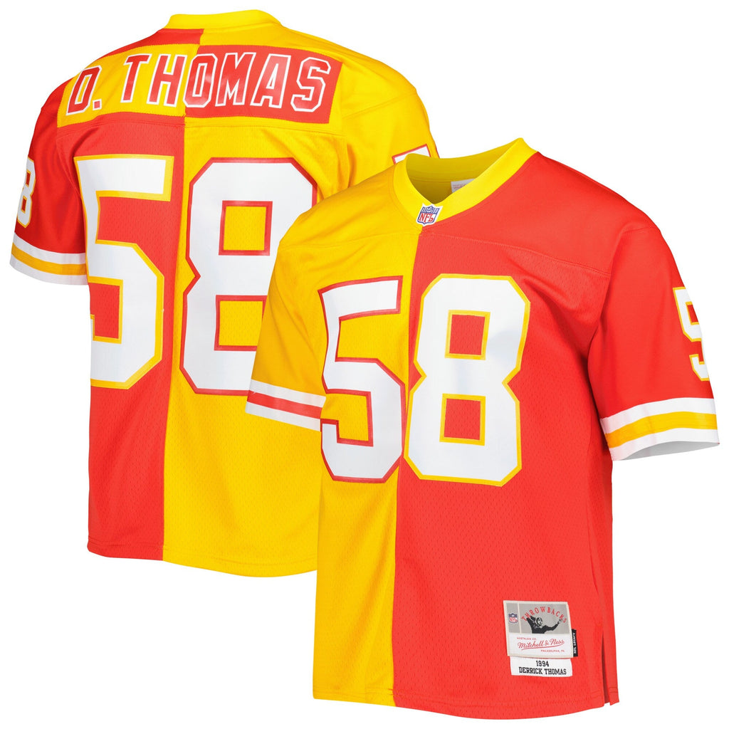 Kansas City Chiefs Derrick Thomas Red/Gold 1994 Split Legacy Replica Football Jersey