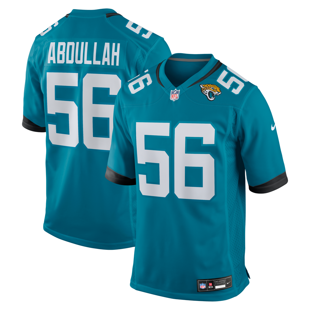 Jacksonville Jaguars Yasir Abdullah Teal Team Game Football Jersey