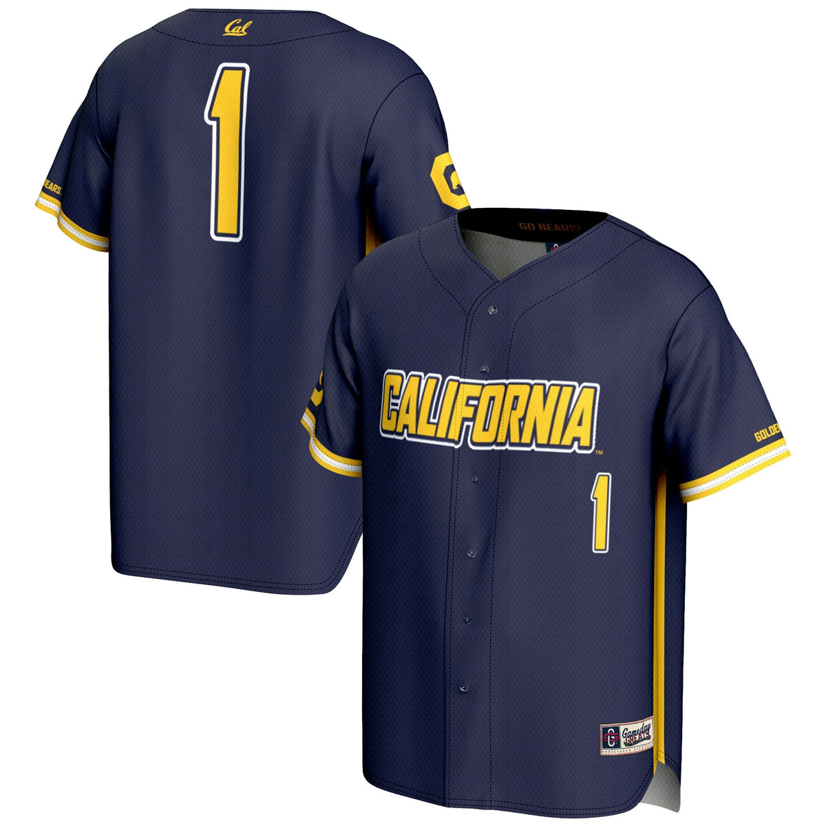 #1 Cal Bears Lightweight Baseball Jersey - Navy