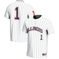 #1 White Illinois Fighting Illini Lightweight Softball Jersey
