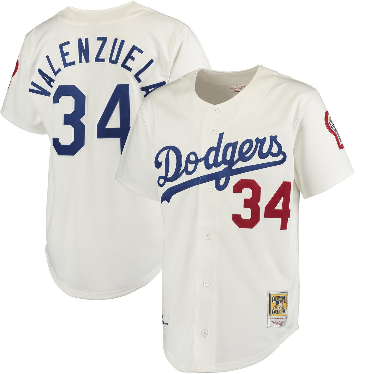 Los Angeles Dodgers Fernando Valenzuela Gray Baseball Jersey