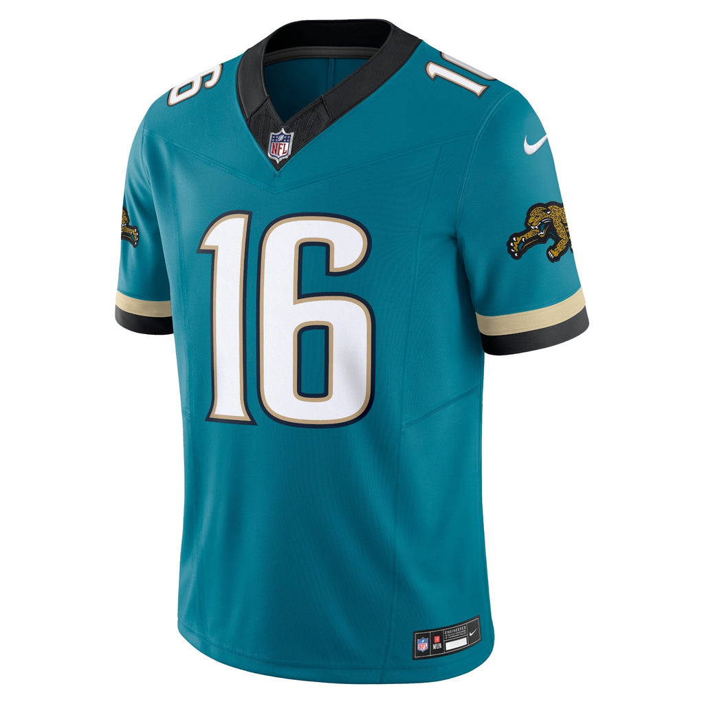 Jacksonville Jaguars Trevor Lawrence Teal Prowler Throwback Vapor F.U.S.E. Limited Football Jersey