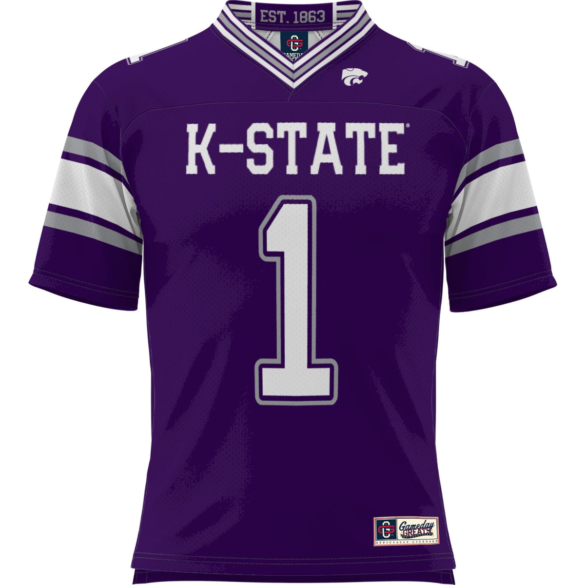 #1 Purple Kansas State Wildcats Football Jersey