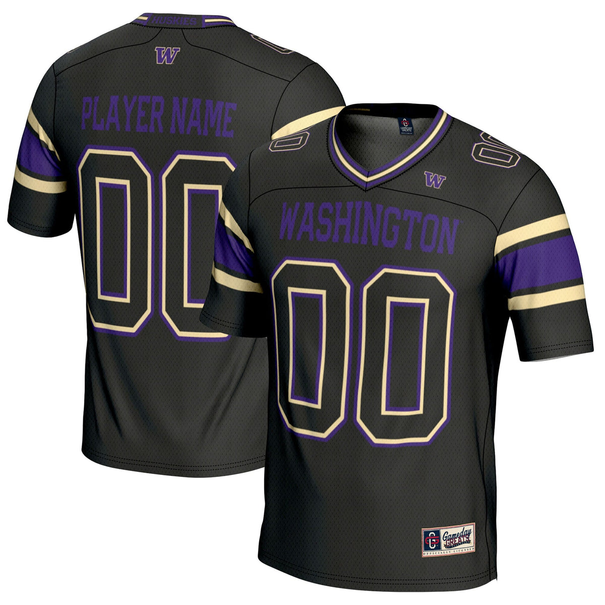 Washington Huskies NIL Pick-A-Player Football Jersey - Black