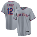 New York Mets Francisco Lindor Gray Road Replica Baseball Jersey