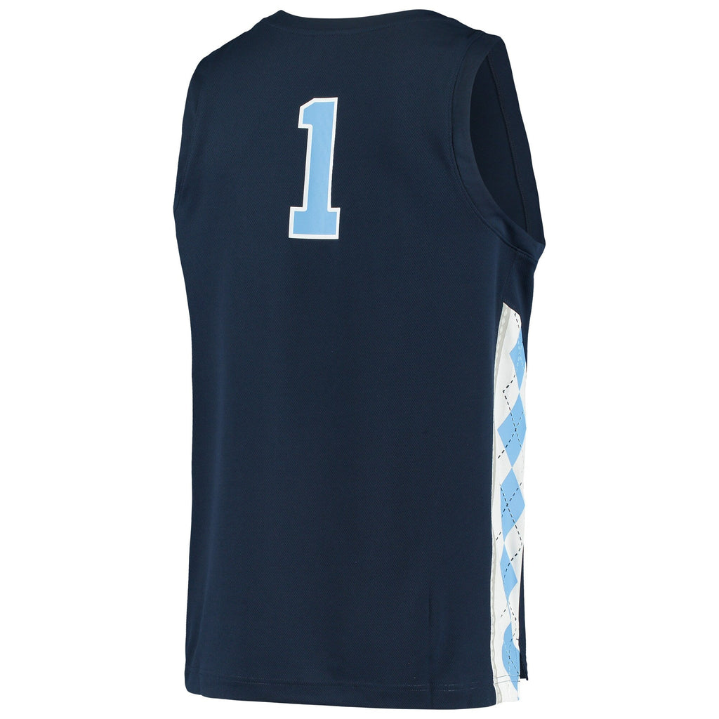 #1 Navy North Carolina Tar Heels Replica Basketball Jersey