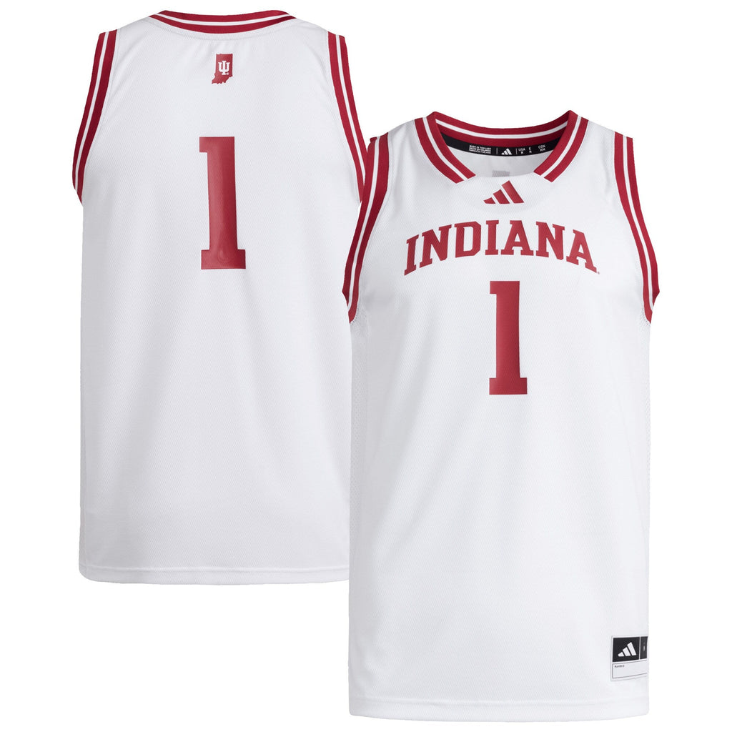 #1 White Indiana Hoosiers Replica Swingman Jersey