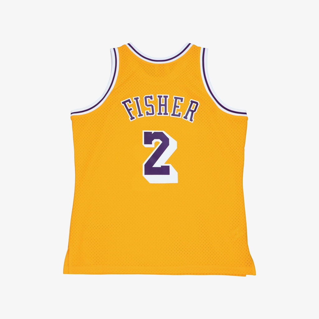 Los Angeles Lakers Derek Fisher 1996 Swingman Jersey - Light Gold