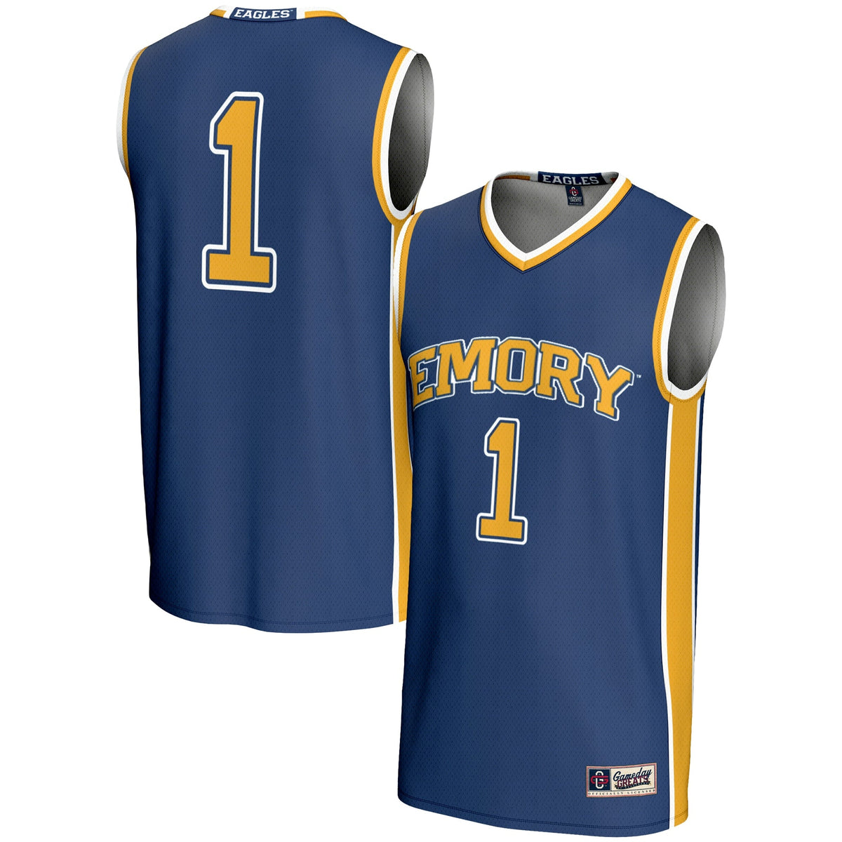 #1 Emory Eagles Lightweight Basketball Jersey - Blue