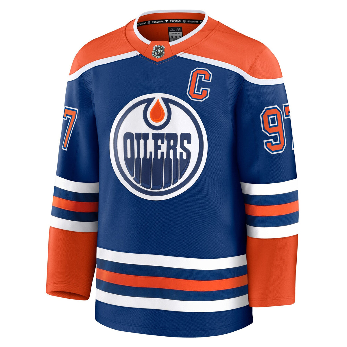 Edmonton Oilers Connor McDavid Royal Home Premium Jersey