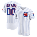Chicago Cubs White Home Custom Baseball Jersey