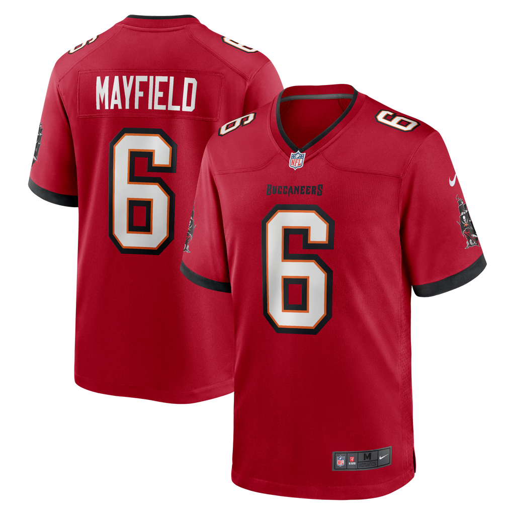 Tampa Bay Buccaneers Baker Mayfield Red Team Game Football Jersey