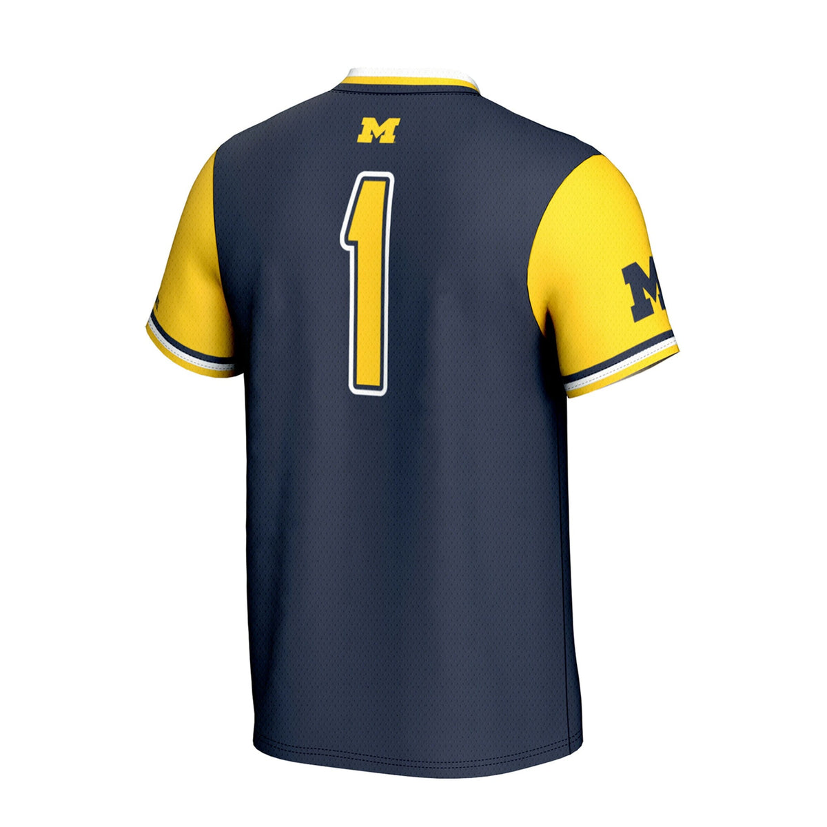 Michigan Wolverines Lightweight Collegiate Softball Fashion Jersey - Navy
