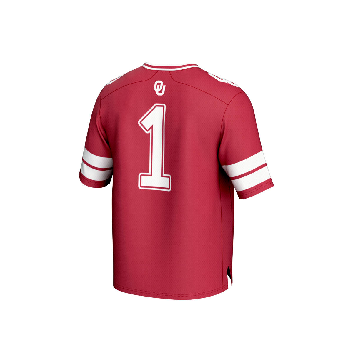 #1 Crimson Oklahoma Sooners Lightweight Collegiate Football Fashion Jersey
