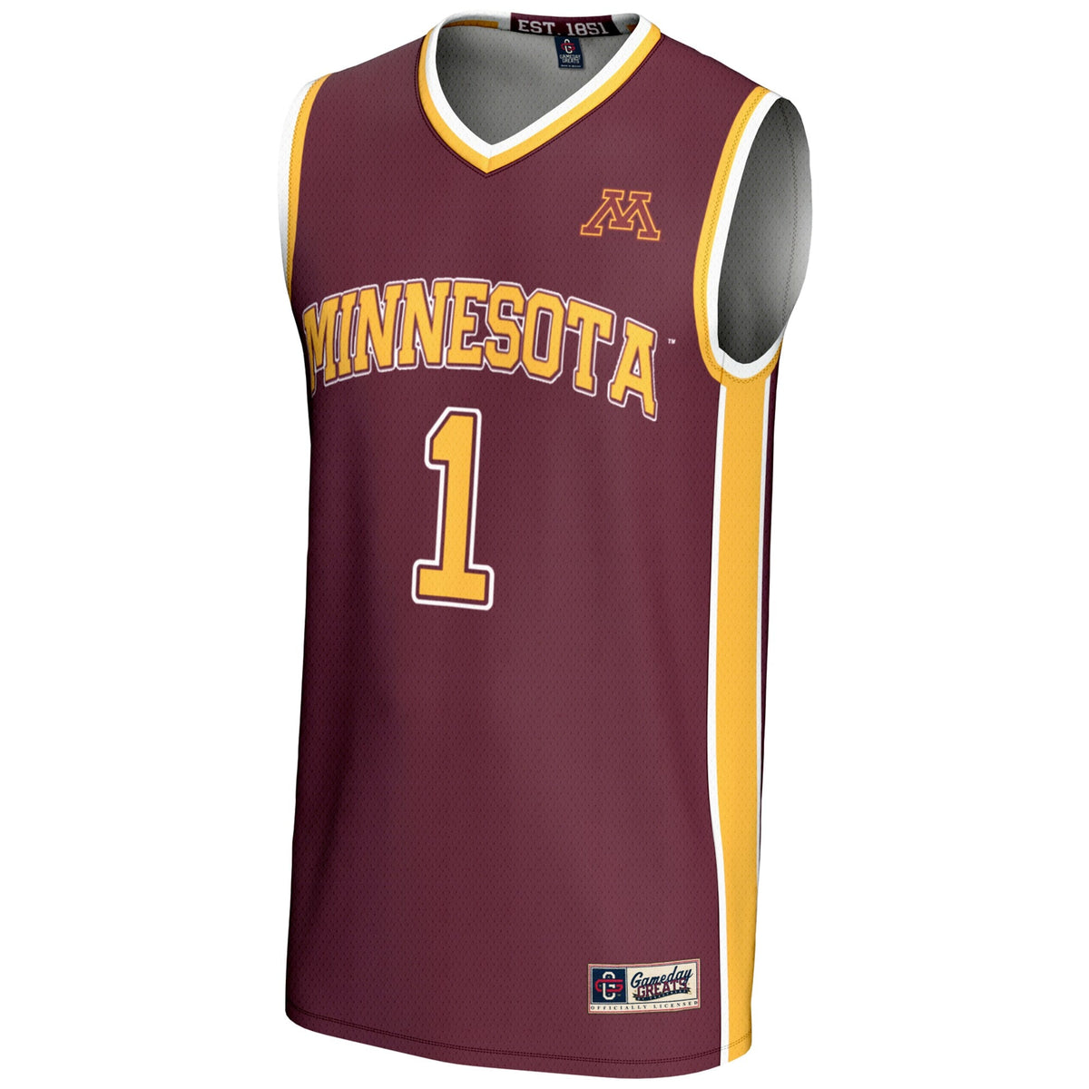 #1 Minnesota Golden Gophers Lightweight Basketball Jersey - Maroon