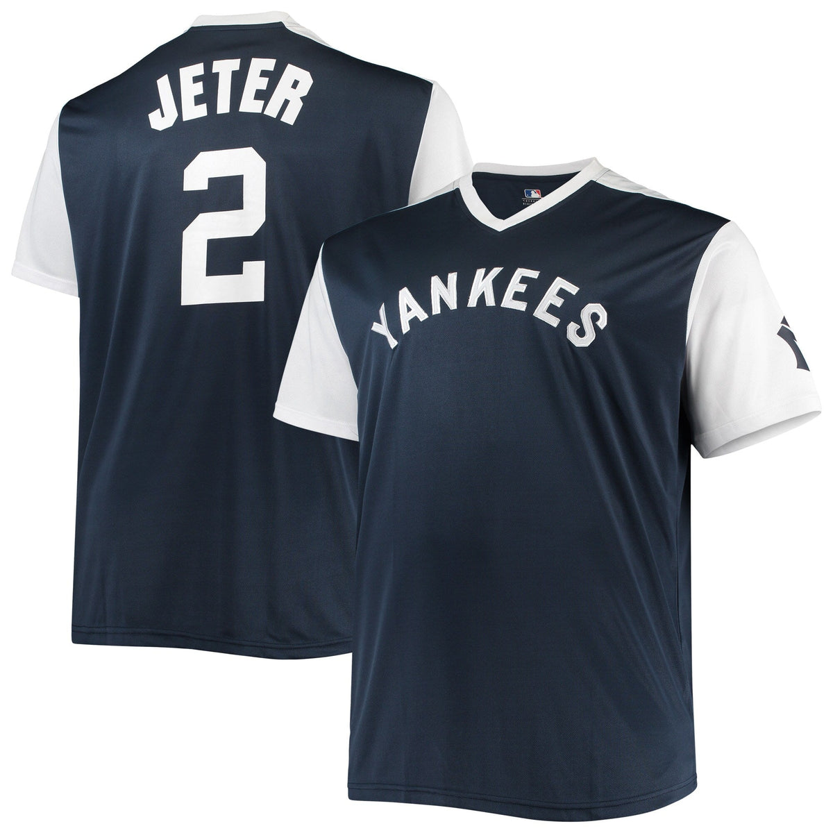 New York Yankees Derek Jeter Navy/White Cooperstown Collection Replica Player Baseball Jersey
