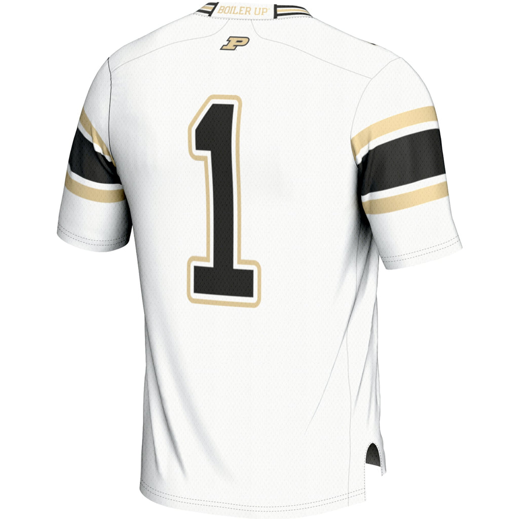 #1 White Purdue Boilermakers Endzone Football Jersey