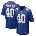 New York Giants Joe Morrison Royal Retired Player Football Jersey