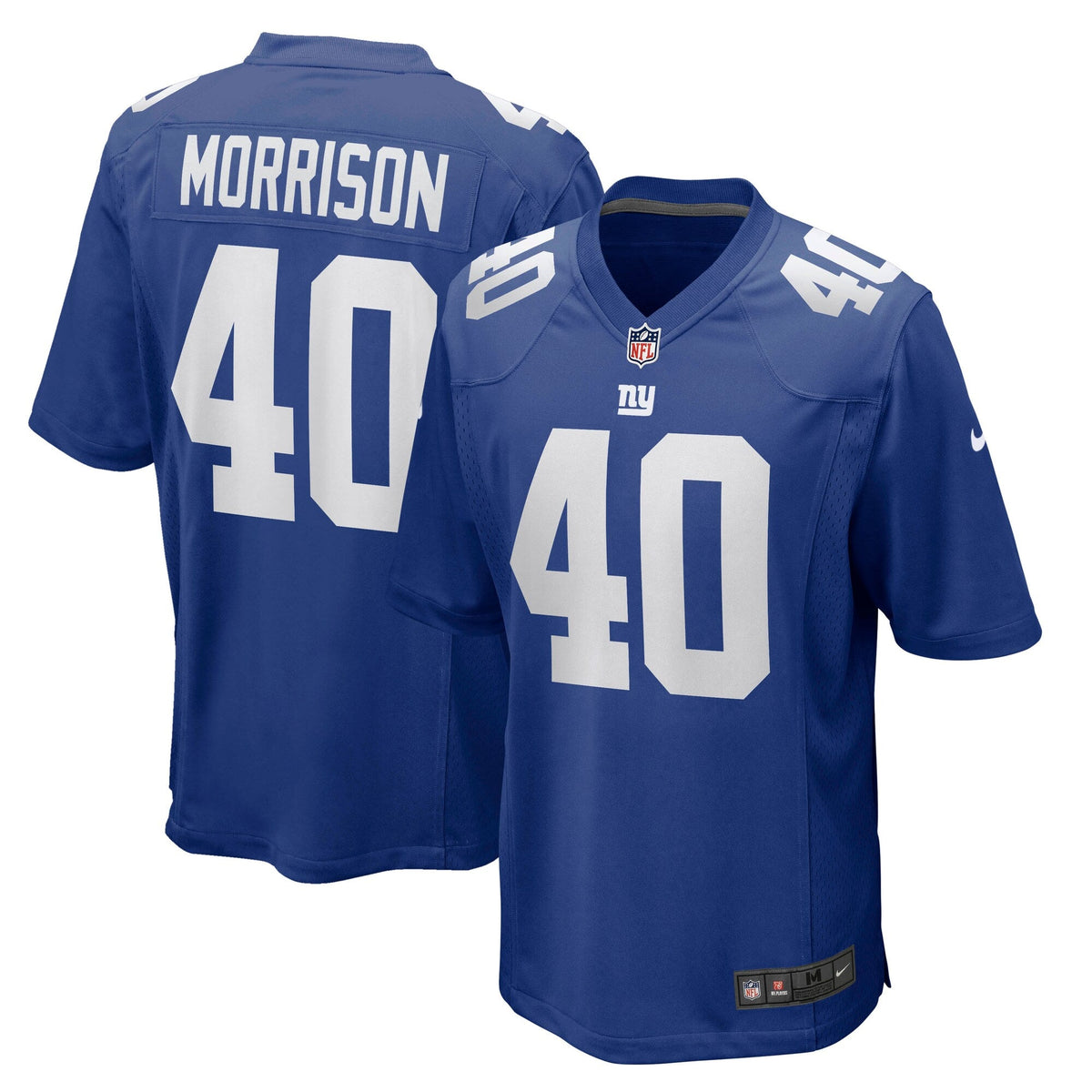 New York Giants Joe Morrison Royal Retired Player Football Jersey
