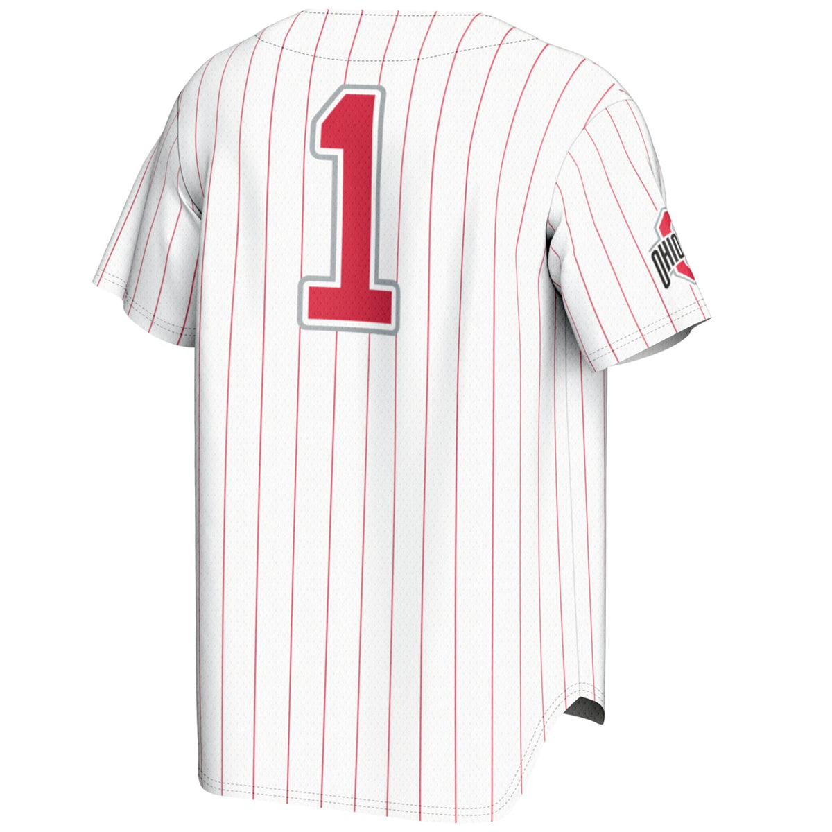 #1 White Ohio State Buckeyes Lightweight Baseball Jersey