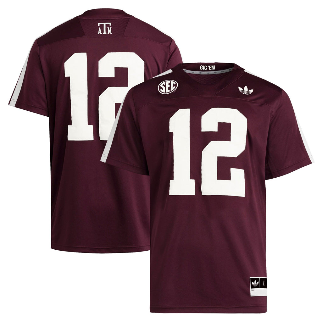 #12 Texas A&M Aggies Premier Strategy Jersey - Maroon