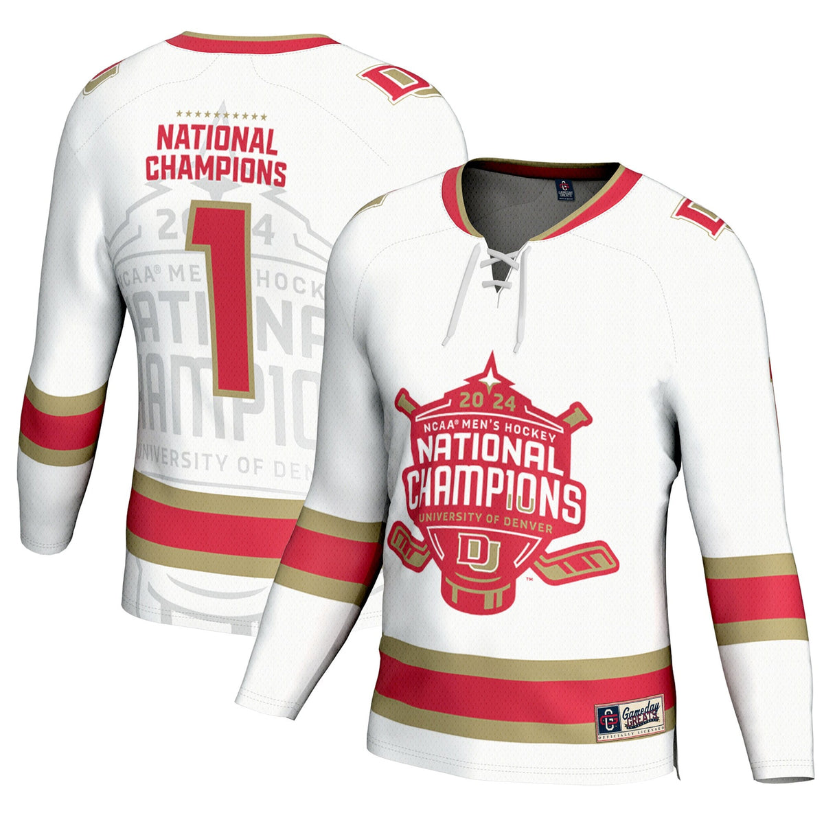 Denver Pioneers 2024 NCAA Ice Hockey National Champions Fashion Jersey - White