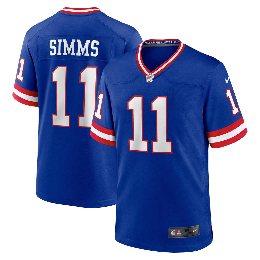 New York Giants Phil Simms Royal Retired Player Alternate Game Football Jersey