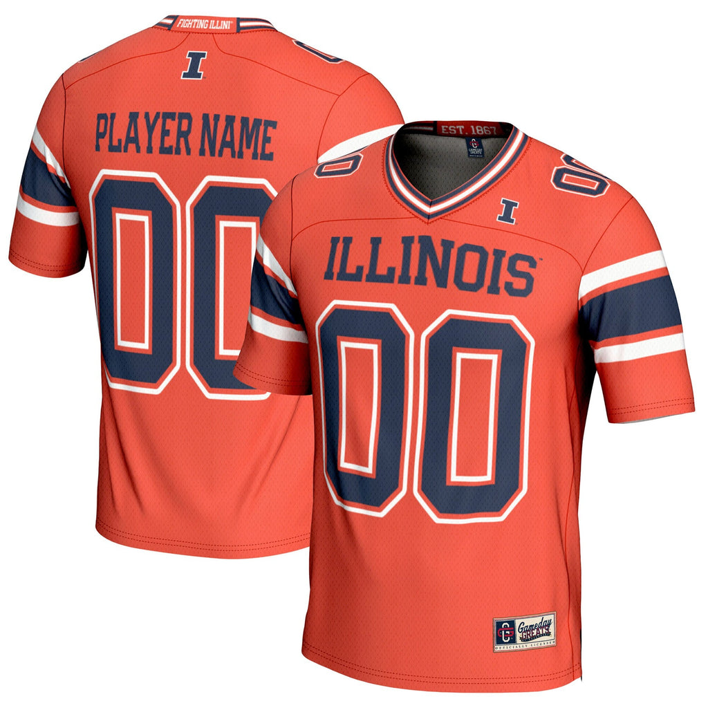 Illinois Fighting Illini NIL Pick-A-Player Football Jersey - Orange