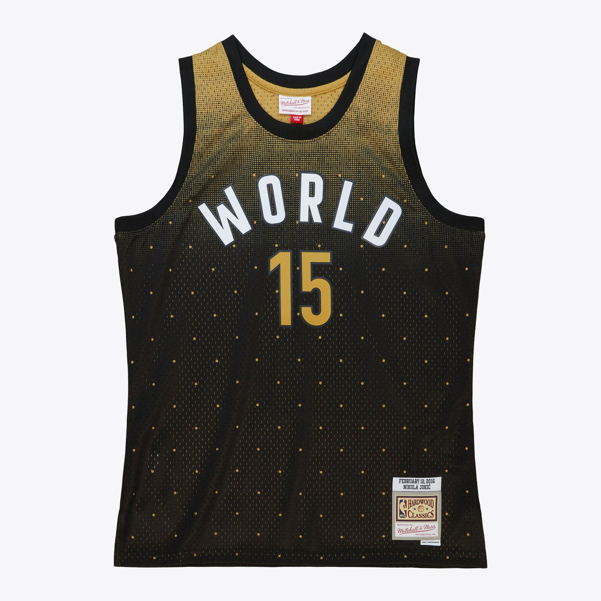 NBA Nikola Jokic 2016 World Jersey All-Star - Black/Gold - Style 204329837