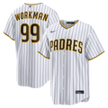 San Diego Padres Gage Workman White Home Replica Baseball Jersey