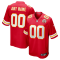 Kansas City Chiefs Red Custom Game Football Jersey