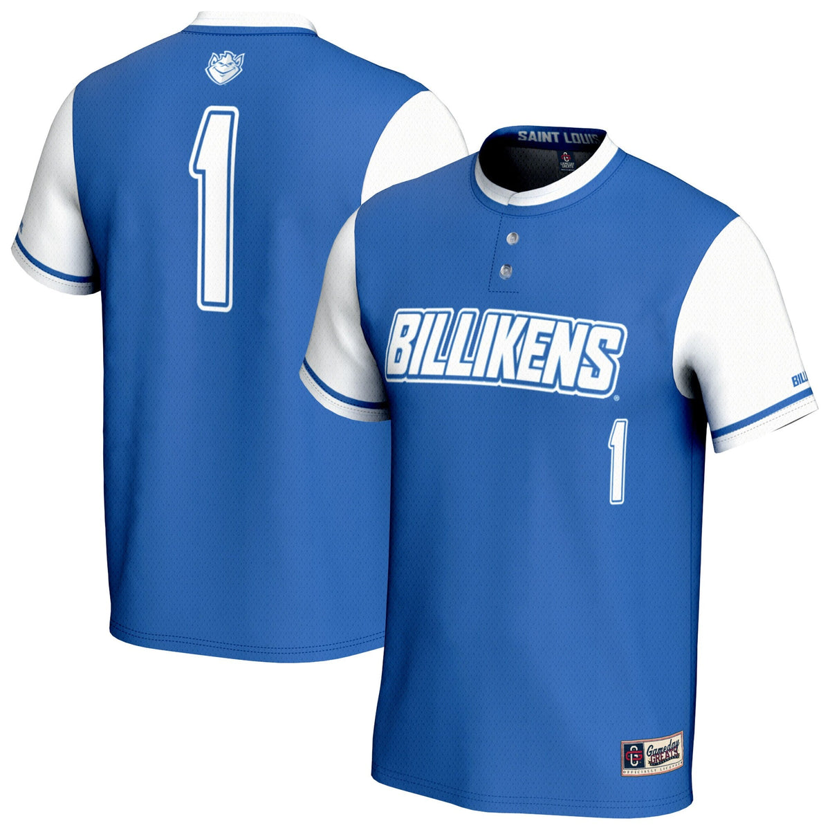 Saint Louis Billikens Lightweight Collegiate Softball Fashion Jersey - Blue
