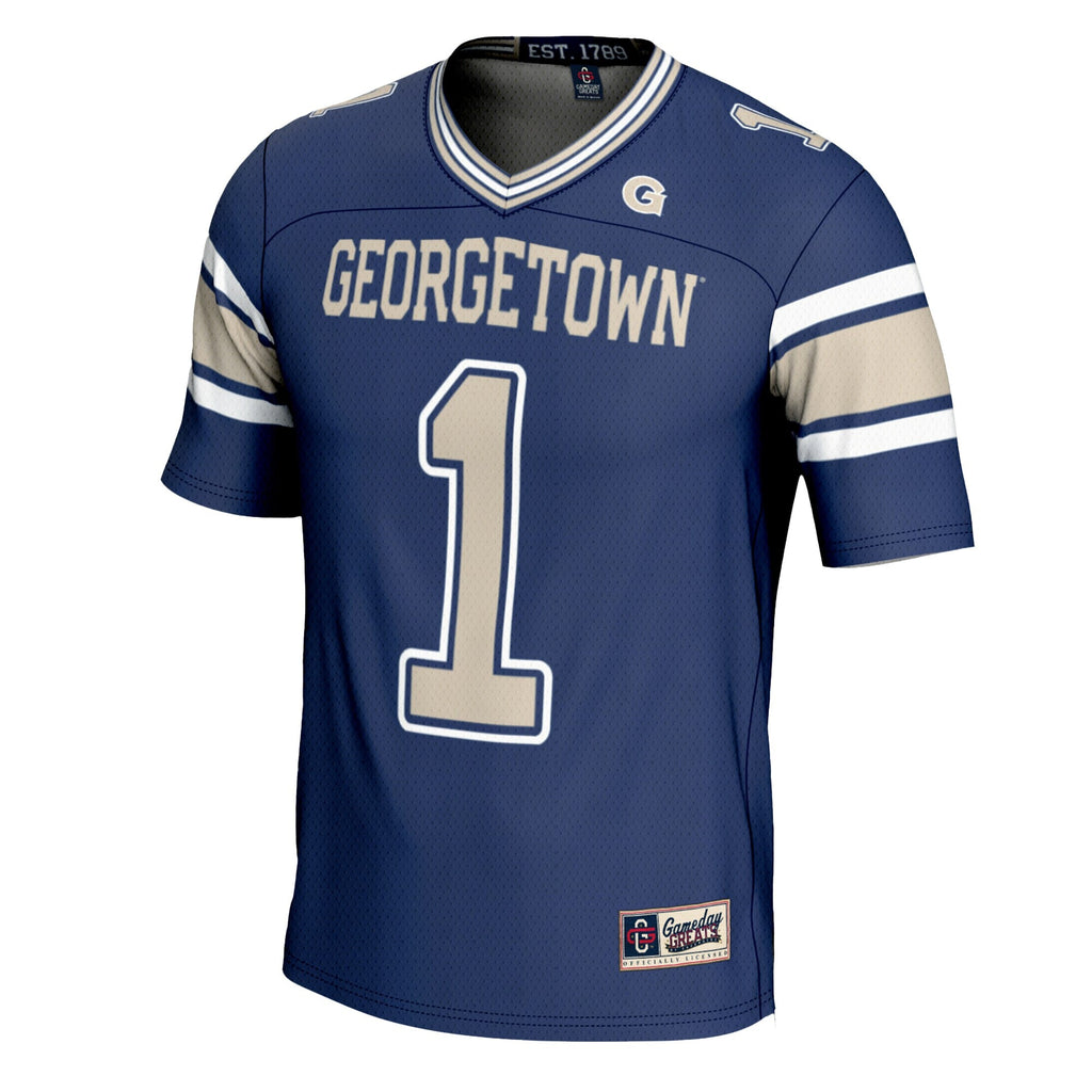 #1 Georgetown Hoyas Football Jersey - Navy