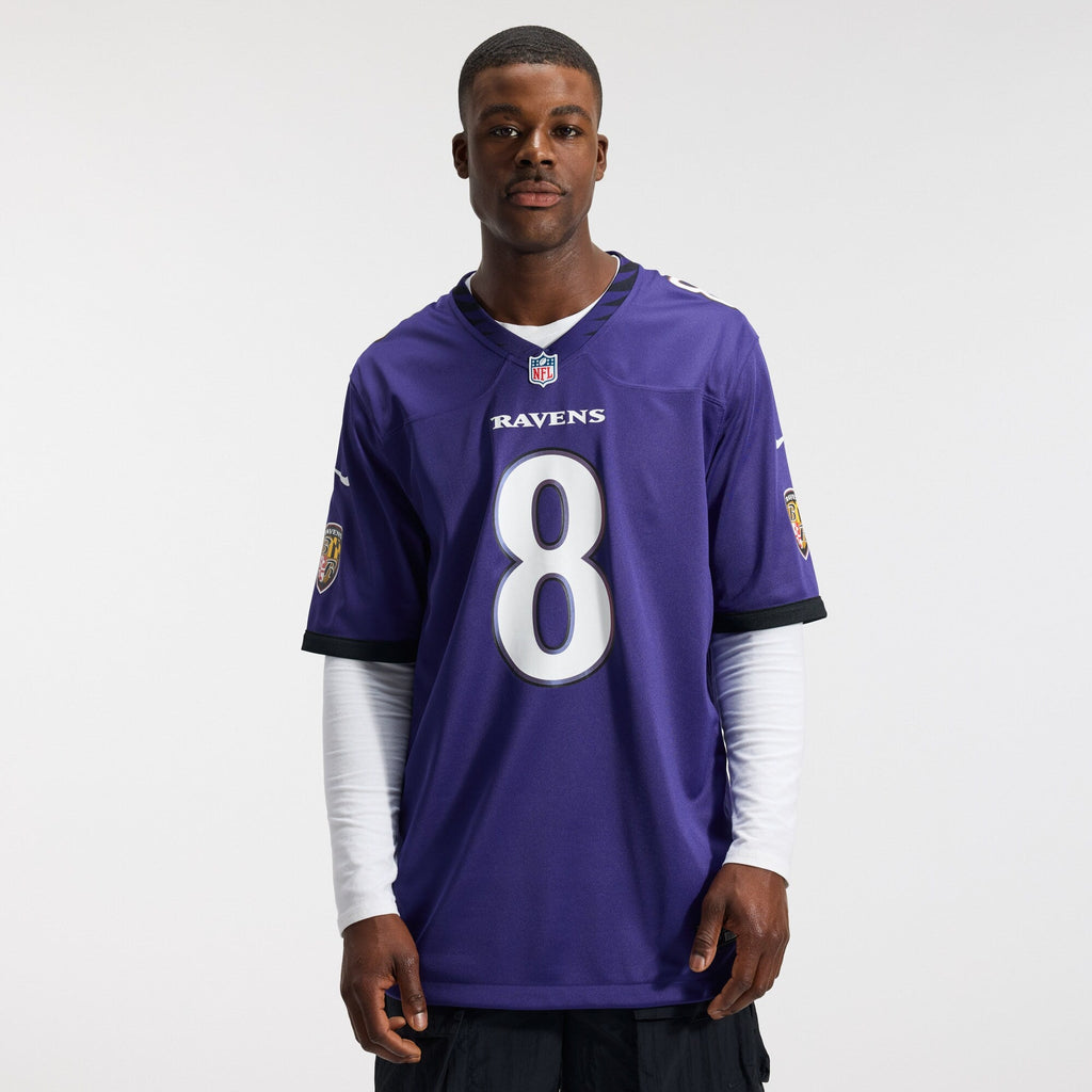 Baltimore Ravens Lamar Jackson Purple Team Game Football Jersey