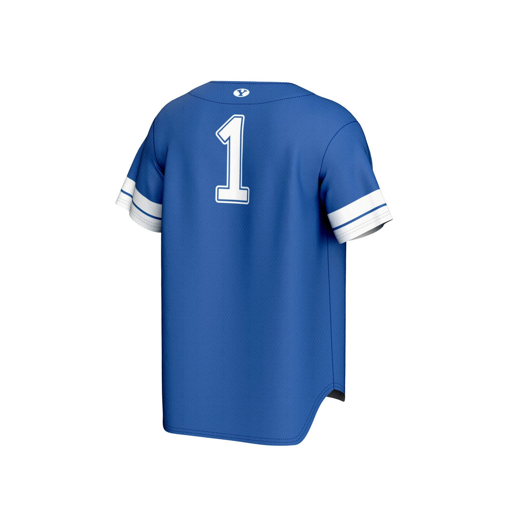 #1 BYU Cougars Lightweight Collegiate Baseball Fashion Jersey - Royal