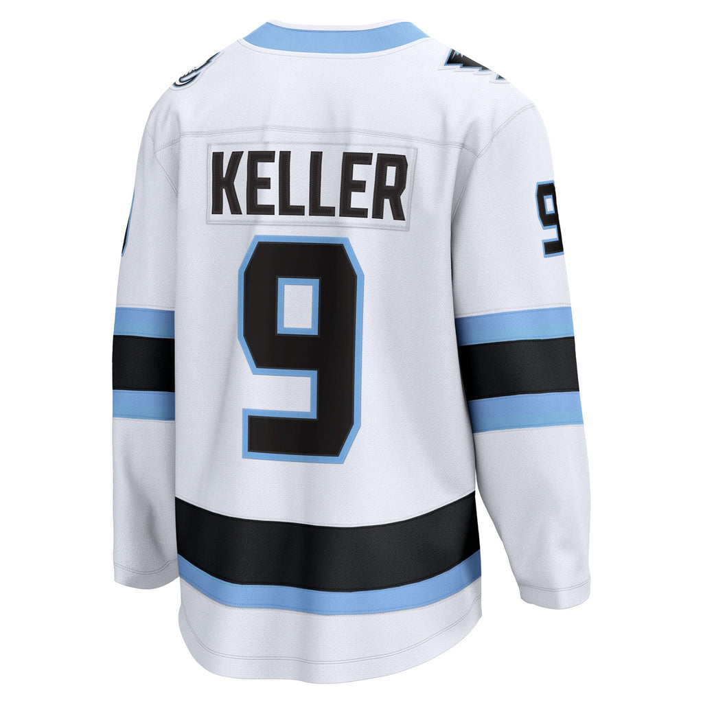 Utah Mammoth Clayton Keller White Away Breakaway Player Hockey Jersey