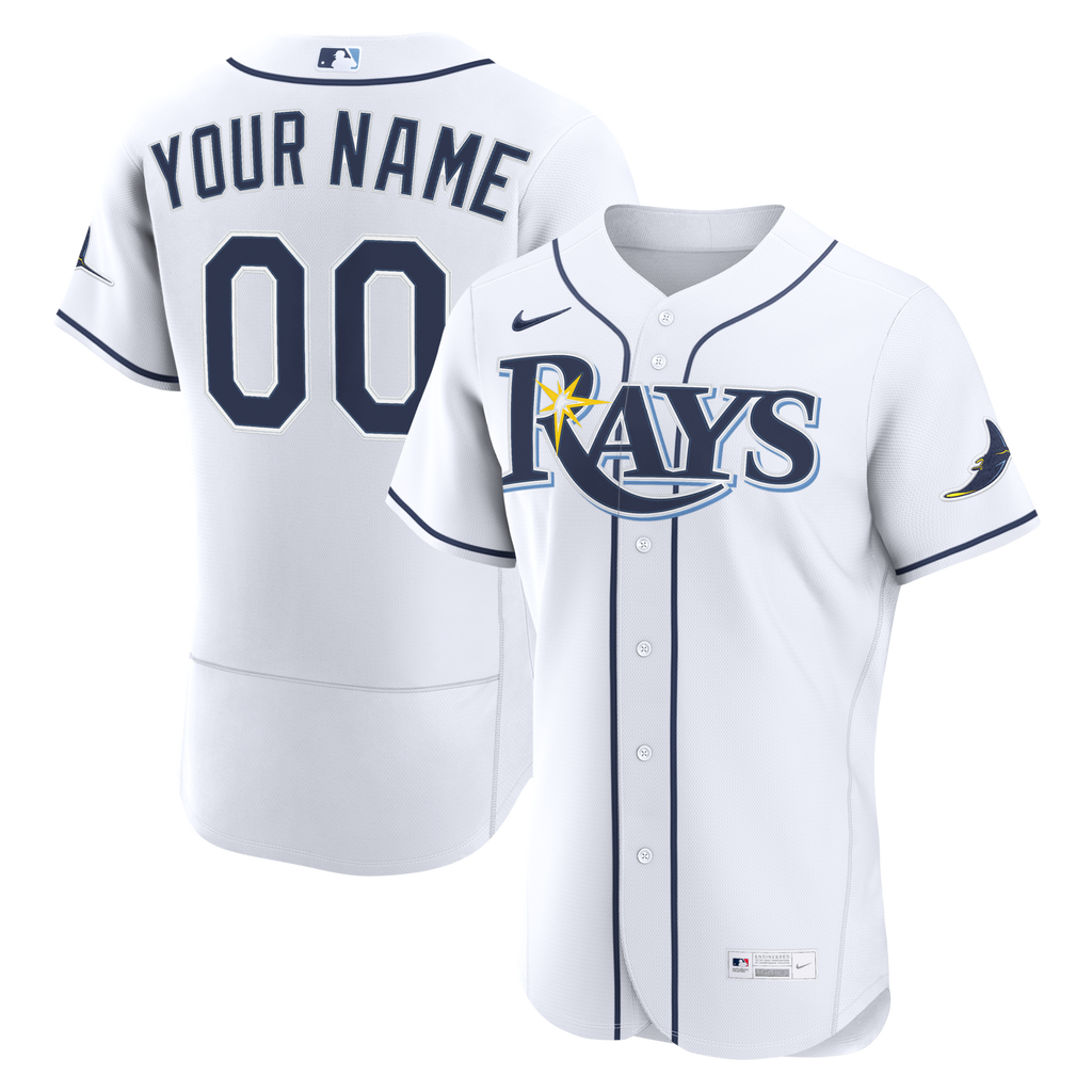 Tampa Bay Rays White Home Custom Baseball Jersey