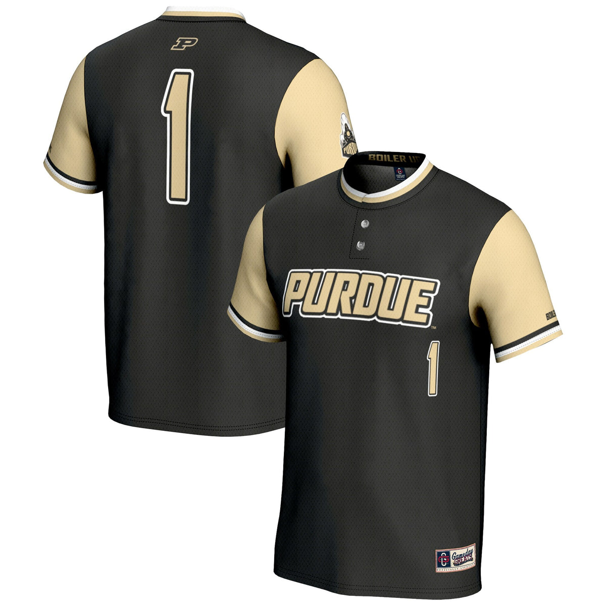 #1 Purdue Boilermakers Lightweight Softball Jersey - Gold