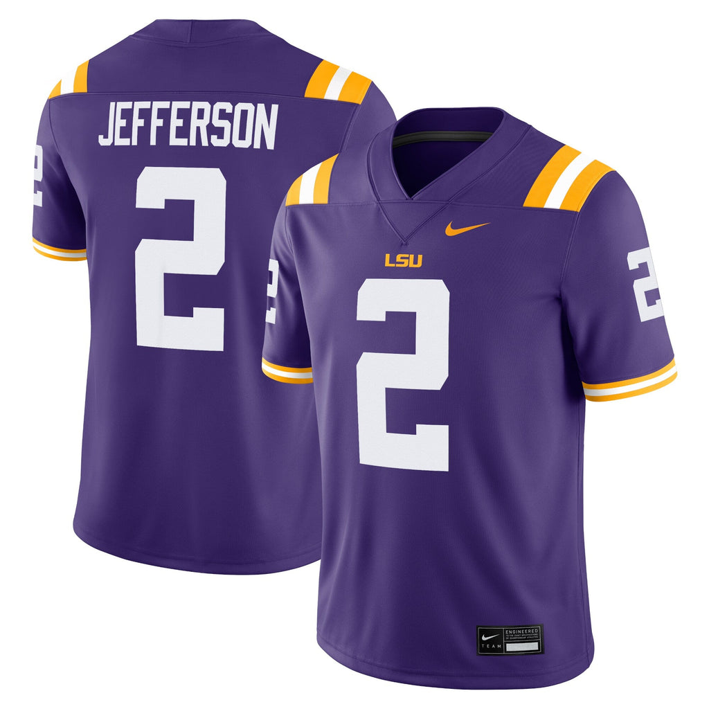 Justin Jefferson Purple LSU Tigers Alumni Game Jersey