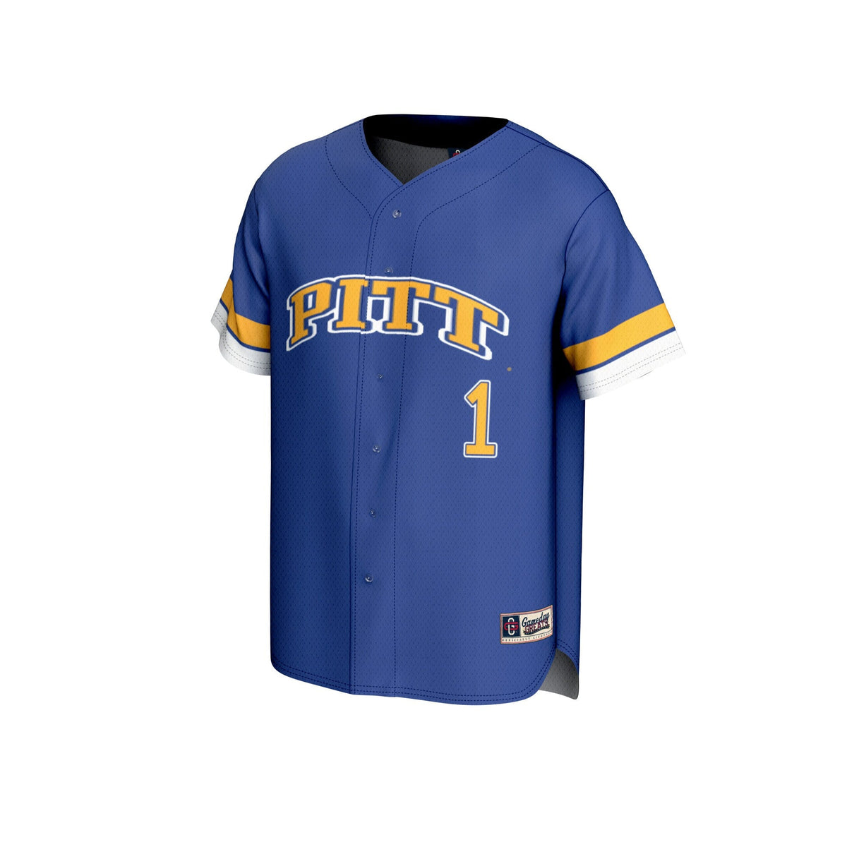 #1 Royal Pitt Panthers Lightweight Collegiate Baseball Fashion Jersey
