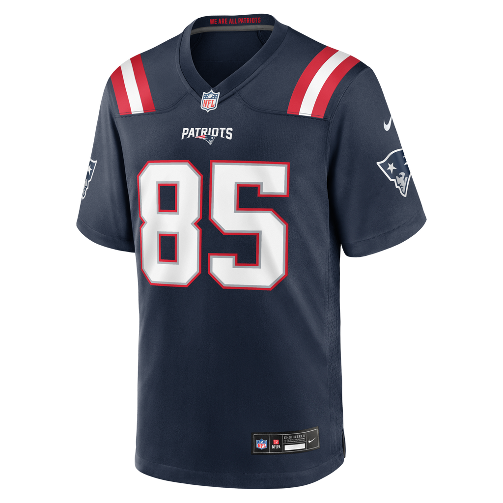 New England Patriots Hunter Henry Navy Team Game Football Jersey