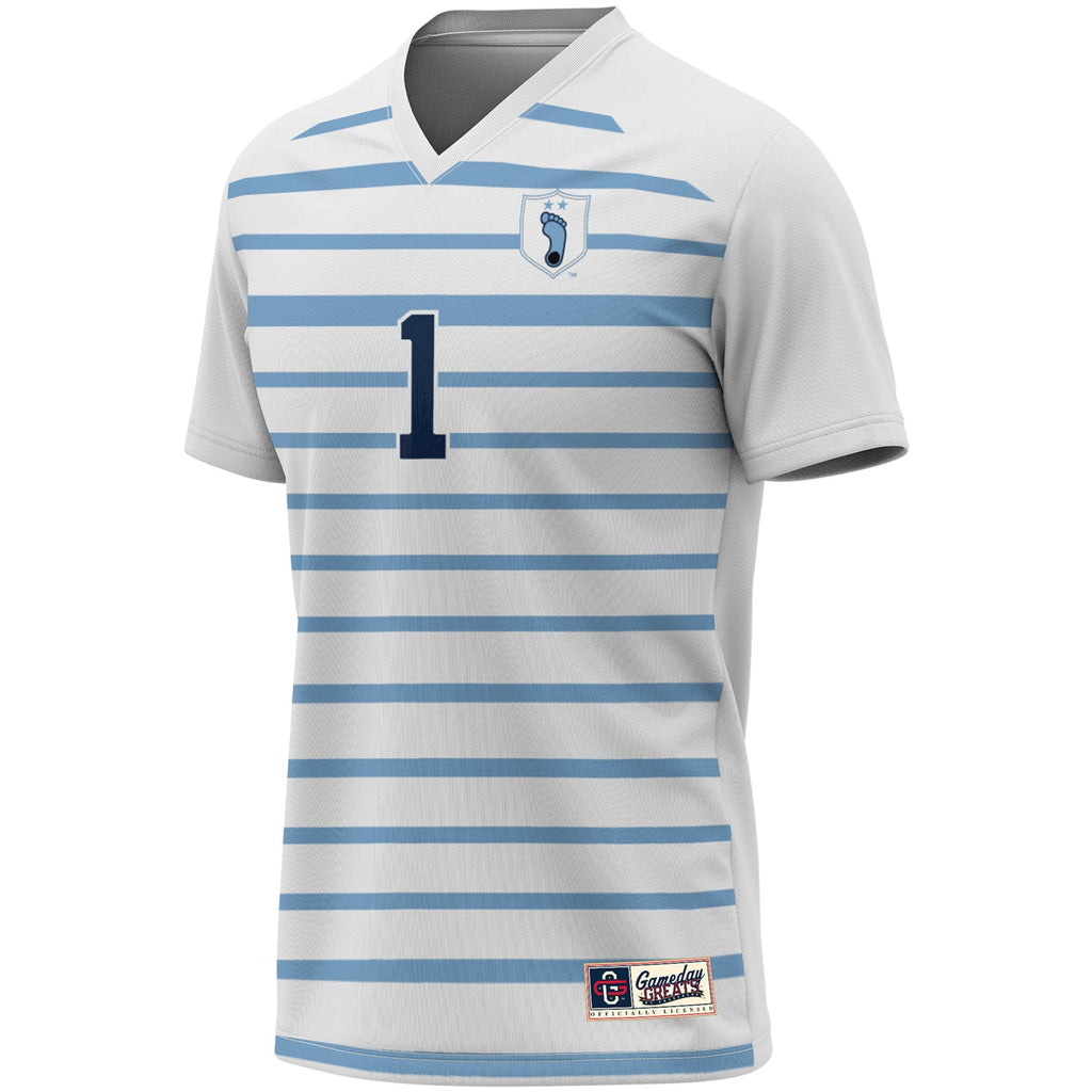 #1 White North Carolina Tar Heels Lightweight Soccer Fashion Jersey